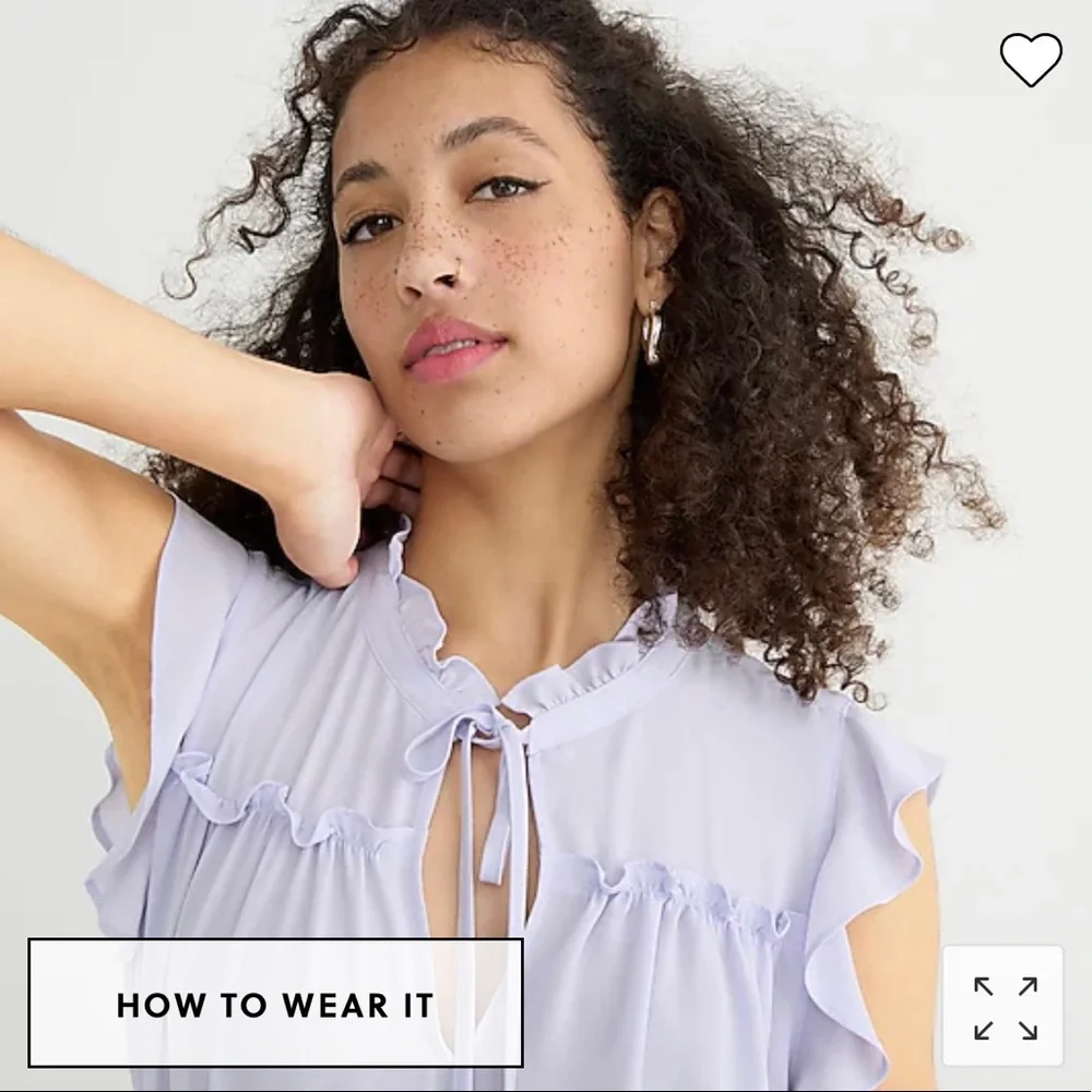 J. Crew Ruffle Tie-Neck Top - Picture 2 of 10